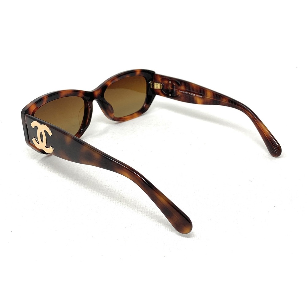 CHANEL Women's POLARIZED Sunglasses CH5493A 1295/S9 Havana Gold Brown 55mm - Picture 5 of 6